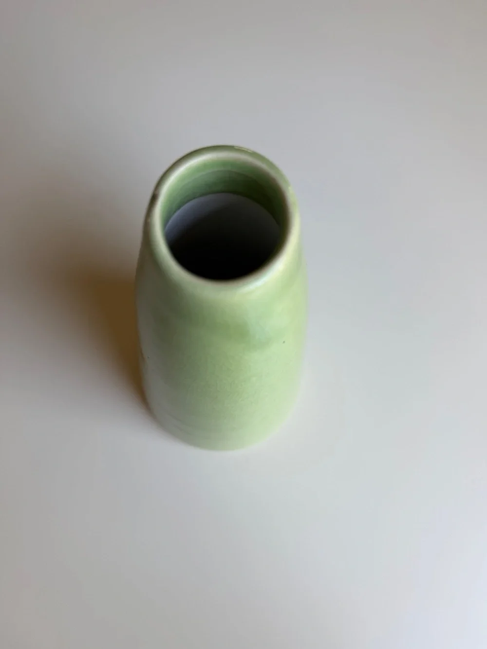 Pistachio Green Terracotta Bud Vase